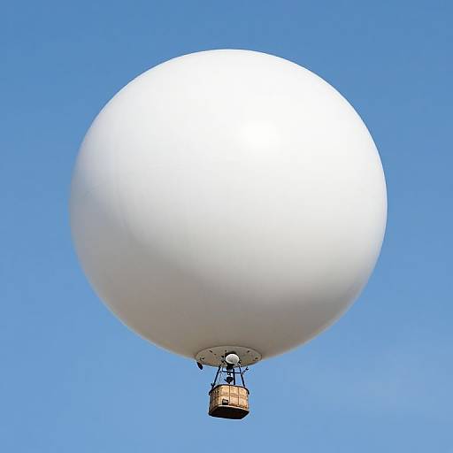 Giant White Weather Balloon with Satellites