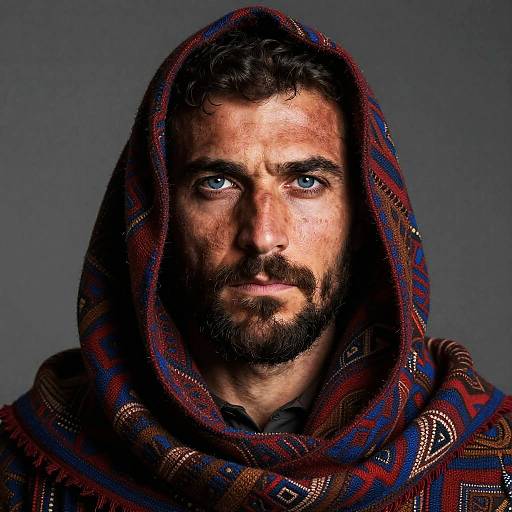 Cinematic Rugged Bearded Man Portrait