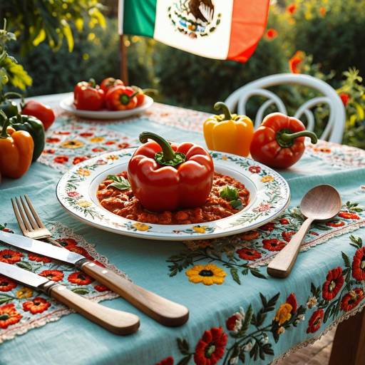 Mexican Stuffed Bell Peppers with Herb-infused Tomato Sauce