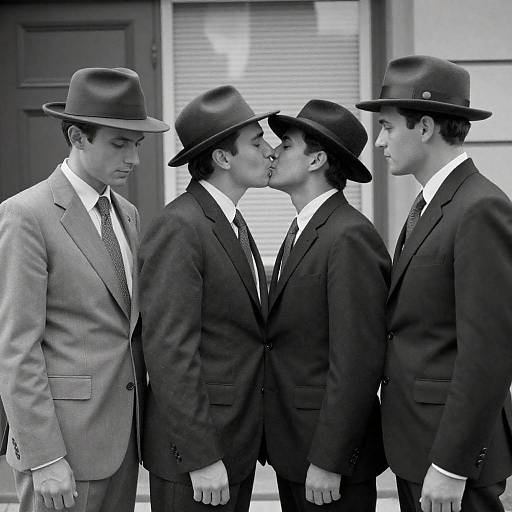 Timeless Bond: Men in Suits Portrait