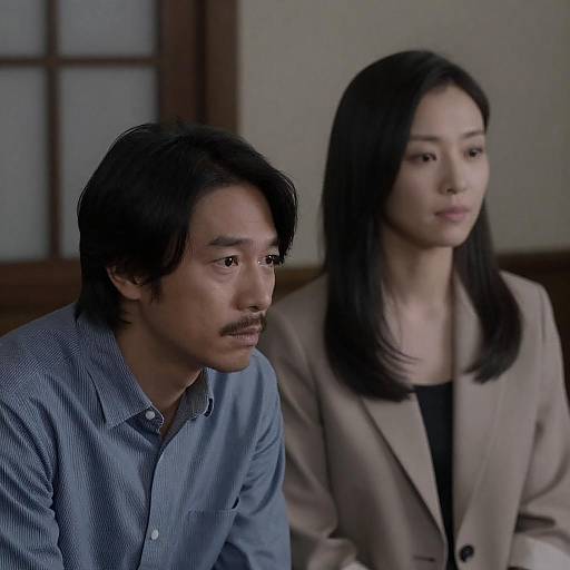 Intimate Indoor Portrait of Asian Couple