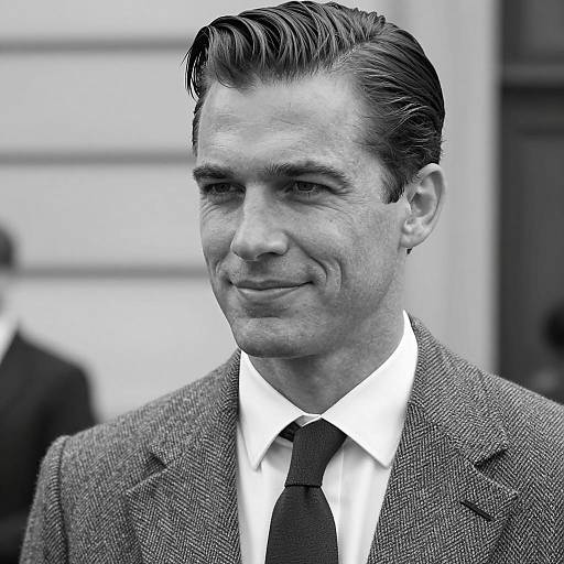 Elegant Black-and-White Portrait of a Man