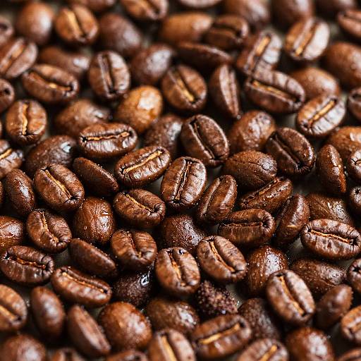 Close-Up of Wet Coffee Beans