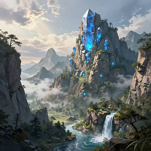 Colossal Mountain Giant with Crystals