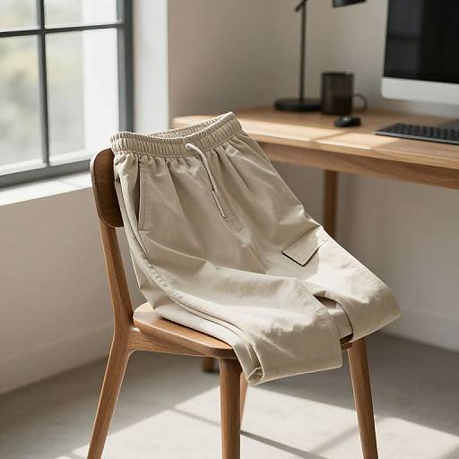 Light Beige Relaxed Fit Trousers