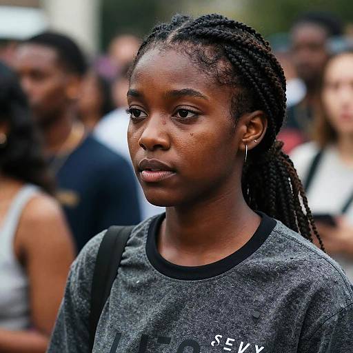 Cinematic Close-Up of Black Woman in Yeezy