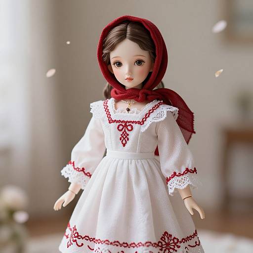 Elegant Vintage Female Doll Portrait