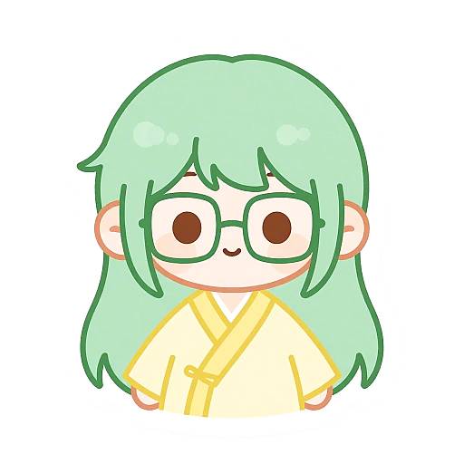 Kawaii Girl Die-Cut Sticker