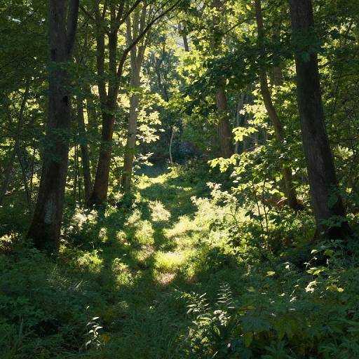 Impressionist Peaceful Forest Glade