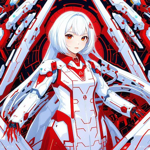 Illustration of Ariane yeong, signalis in the style of Kaoling