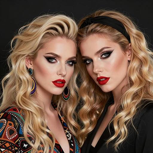 Dramatic Makeup Portrait of Two Women