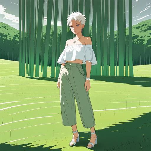 Serene Jujutsu Kaisen Girl in Meadow