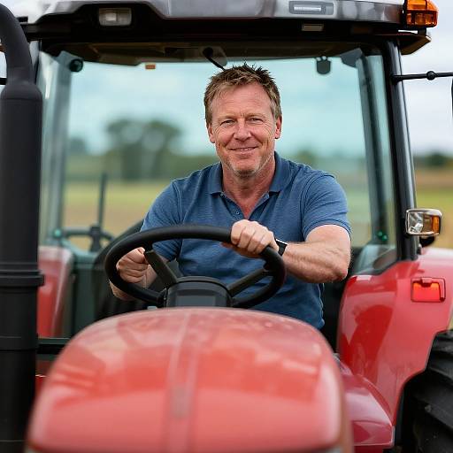 Photorealistic Tractor Driving in Countryside