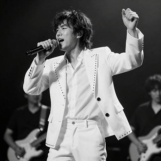 Male Rock Singer Performing on Stage