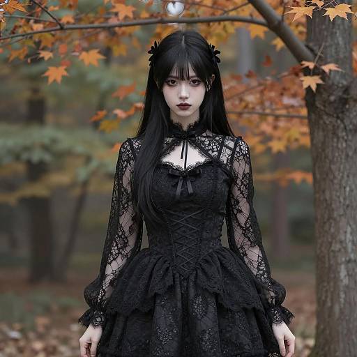 Gothic Autumn Costume Photography