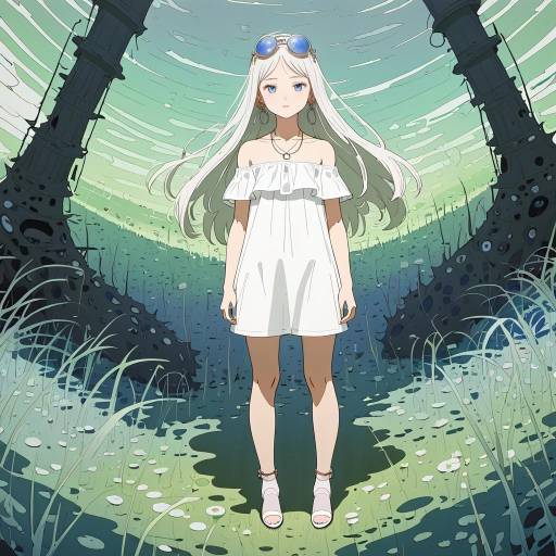 Serene Maiden in Cel Shading