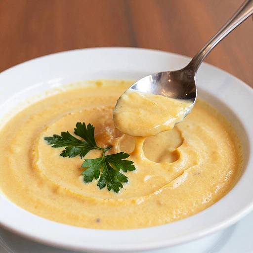 Creamy Orange Soup Close-Up