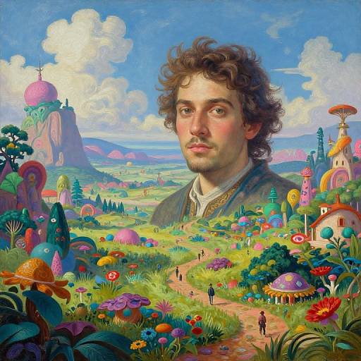 Surreal Portrait Expanding Fantasy World