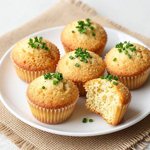Golden Muffins with Fresh Herbs