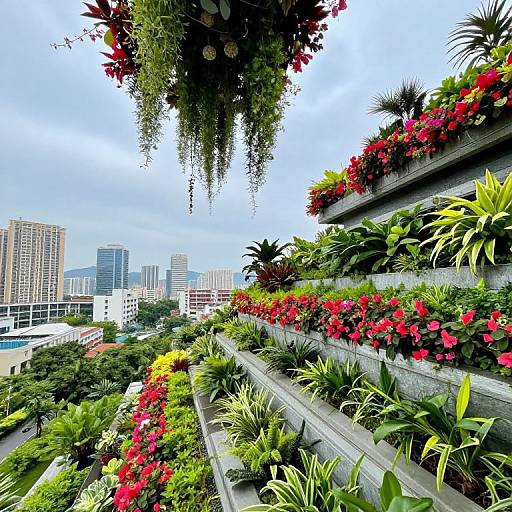 Upside-Down Rooftop Garden Skyline