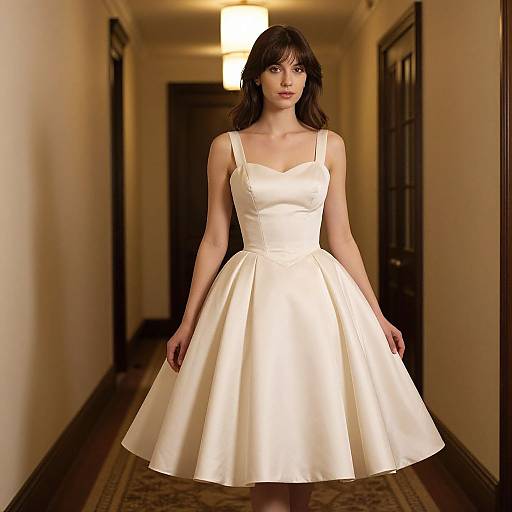 Princess Cut Frock in Elegant Hallway