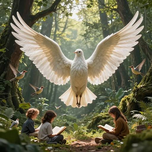 Ethereal Sanctuary of Nature and Wisdom