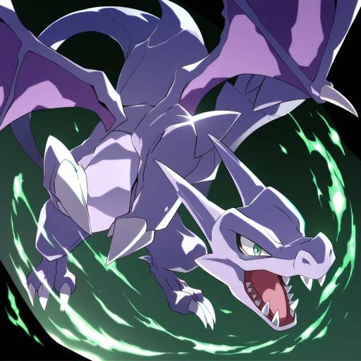 Illustration of Aerodactyl, pokemon in the style of Izumi mahiru