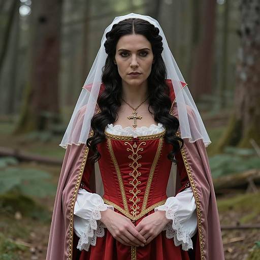 Medieval Bride in Dracula Costume