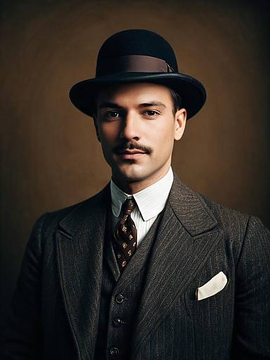 Photorealistic 1920s Man Portrait