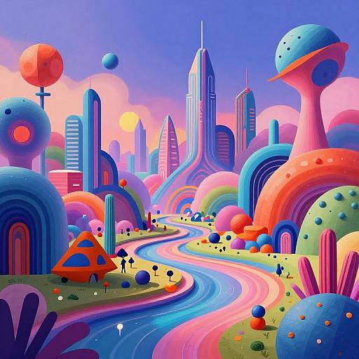 Surreal Futuristic Landscapes in Digital Art
