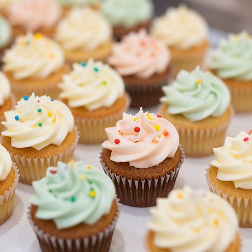 Whimsical Cupcake Artistry Display