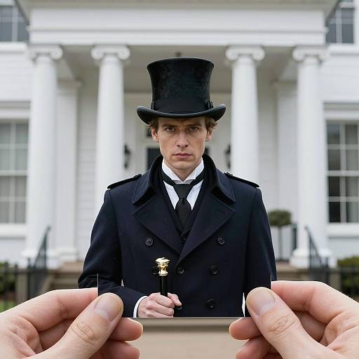 Mysterious Man in Top Hat Photo