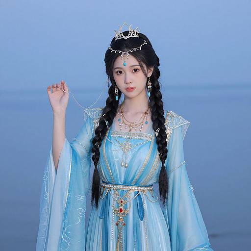 Ocean-Themed Adult Costume Portrait