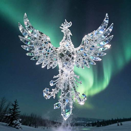 Crystal Phoenix Rising in Aurora