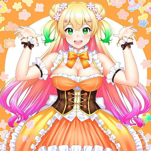 Illustration of Momosuzu nene (1st costume), hololive in the style of Baba (baba seimaijo)