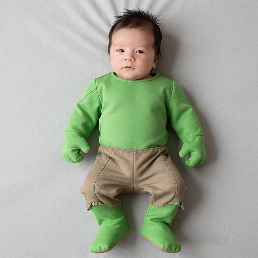 Newborn Hulk Boy Costume Photo
