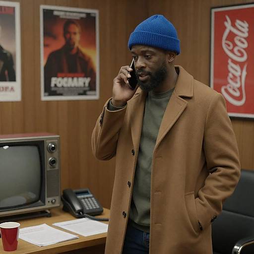 Photorealistic Office Scene with Black Man