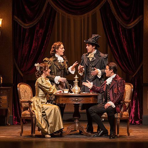 Victorian Drama Theatrical Stage Scene