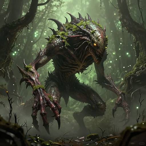 Cyberpunk Anime Swamp Creature