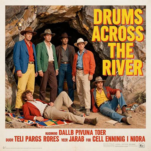 Vintage Movie Poster for Drums Across the River