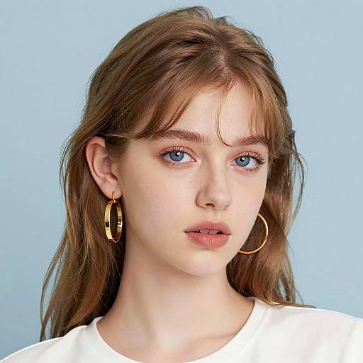 Portrait of a Woman with Blue Eyes