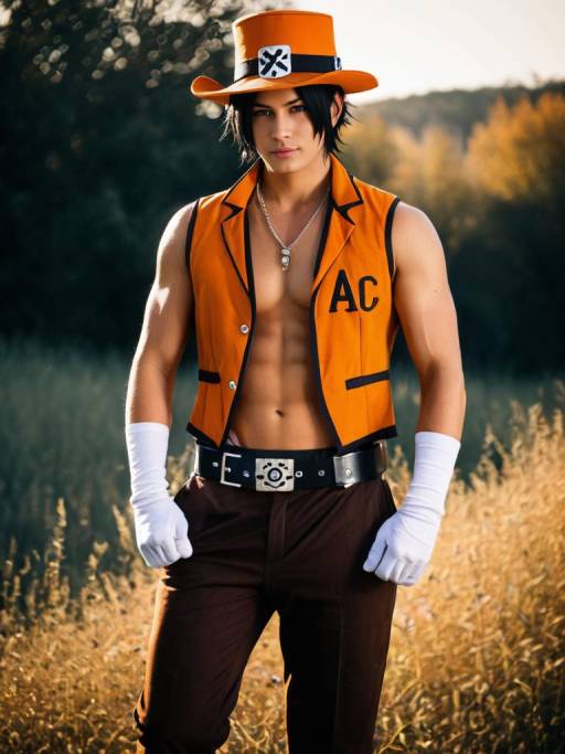 Realistic Portgas D. Ace Cosplay Photo
