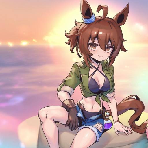 Illustration of Agnes tachyon (lunatic lab) (umamusume), umamusume in the style of Phantom ix row