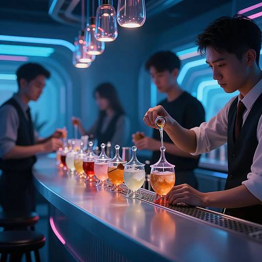 Futuristic Condom-Themed Cyberpunk Bar