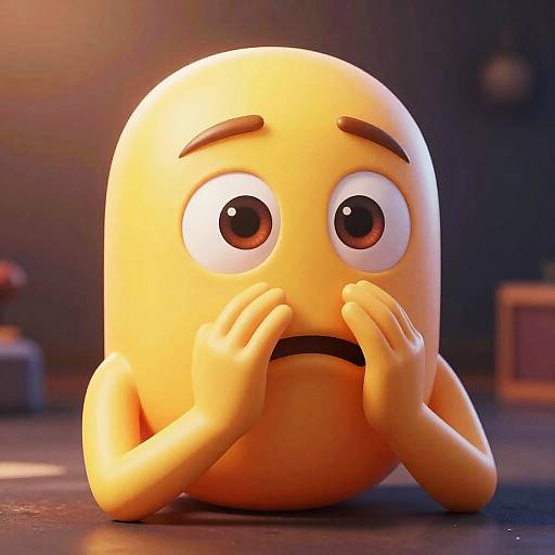 3D Emoji Expressing Awe