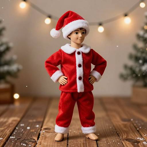 Festive Mannequin in Christmas Pajamas