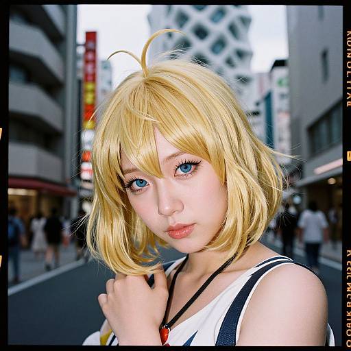 Chiaroscuro Anime Portrait in Tokyo