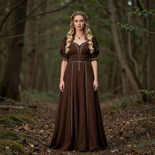 Celtic Woman in Forest Dress