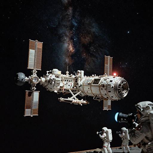 Documentary EVA Around Giant Space Station