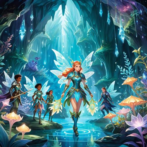 Mystical Faerie Queen in Crystal Cave